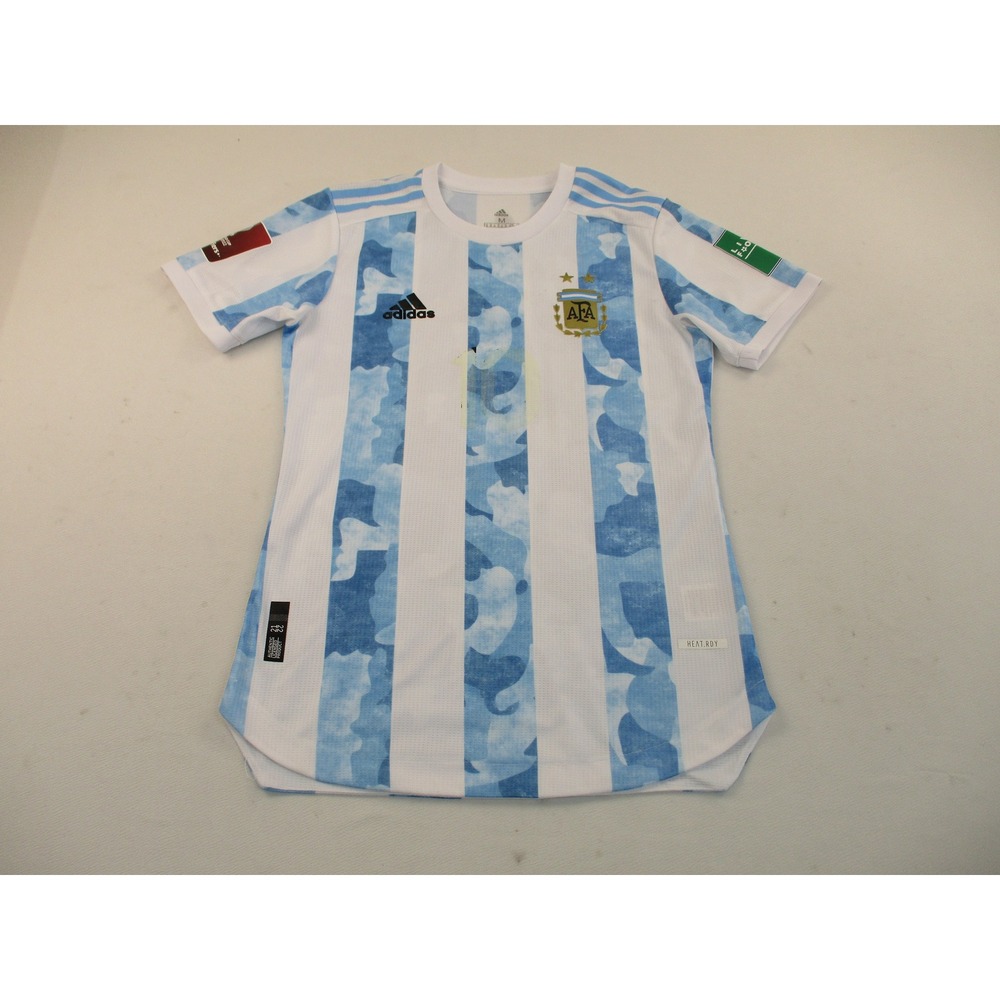 Adidas Argentina Jersey Mens Medium Blue 2022 World Cup Qualifiers Heat.Rdy